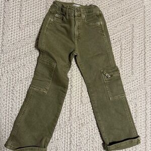 NWOT, Zara Kids Olive Green Cargo Trousers, size 6